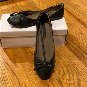 Slip on flats dark teal/navy